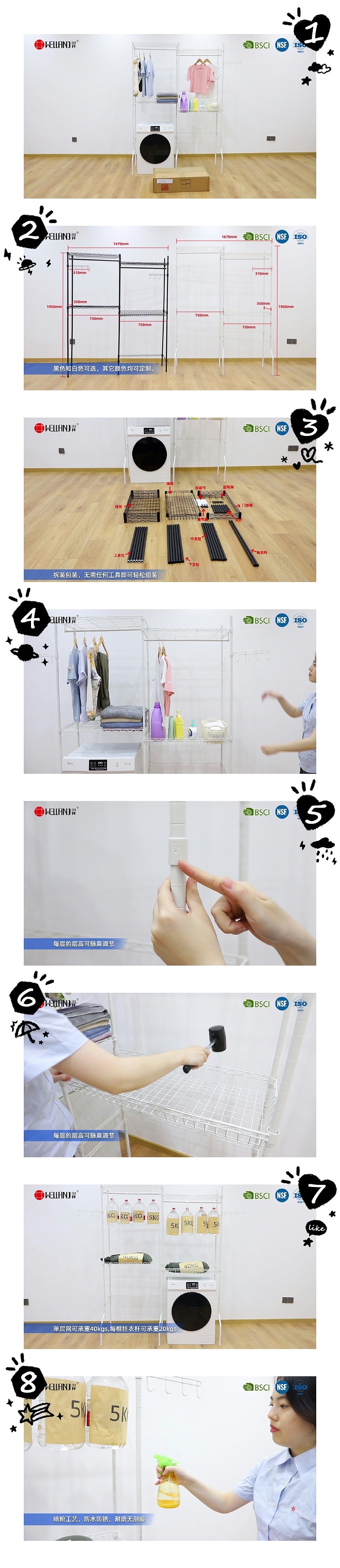 WELLAND多層洗衣機(jī)架置物架：家居空間魔術(shù)師，電商爆款來襲!