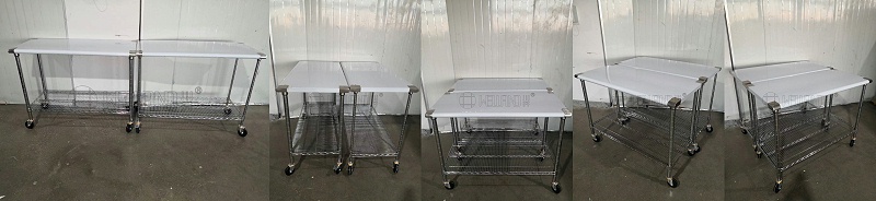 經(jīng)濟(jì)實(shí)用帶輪兩層不銹鋼工作臺系列產(chǎn)品介紹-川井-中山常勝